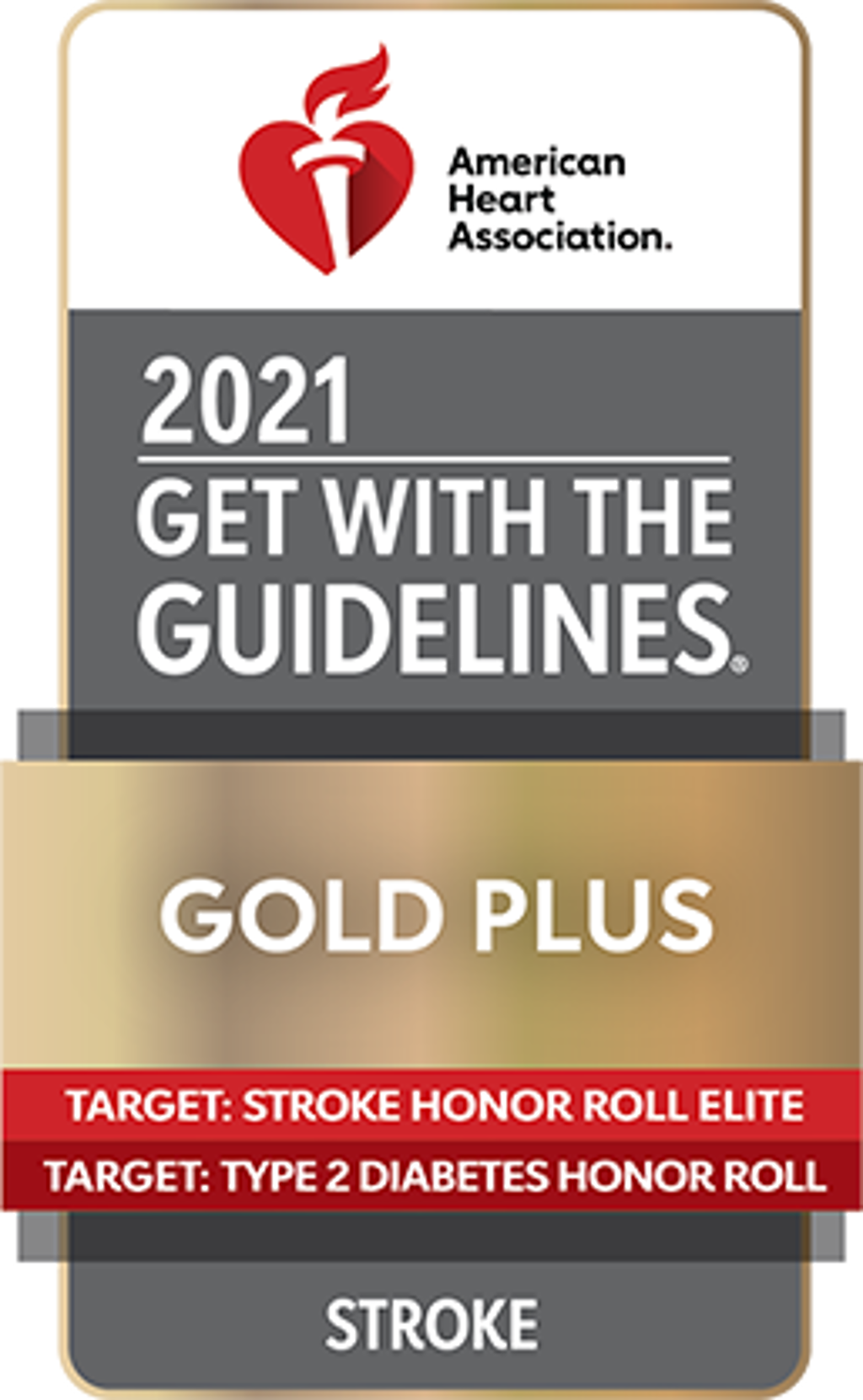 American Heart Association's Gold Plus Get With The Guidelines® Stroke Quality Achievement Award