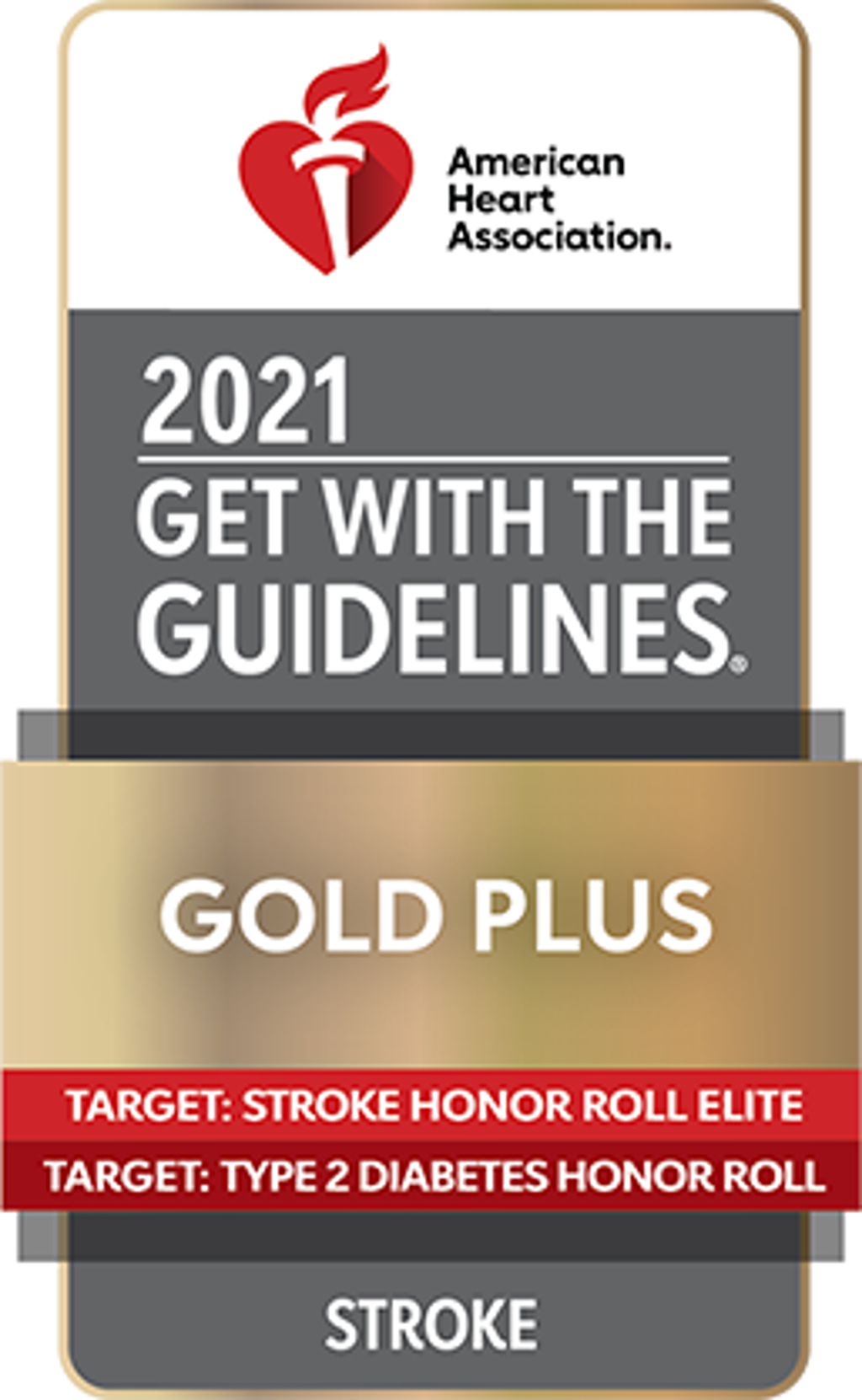 American Heart Association's Gold Plus Get With The Guidelines® Stroke Quality Achievement Award