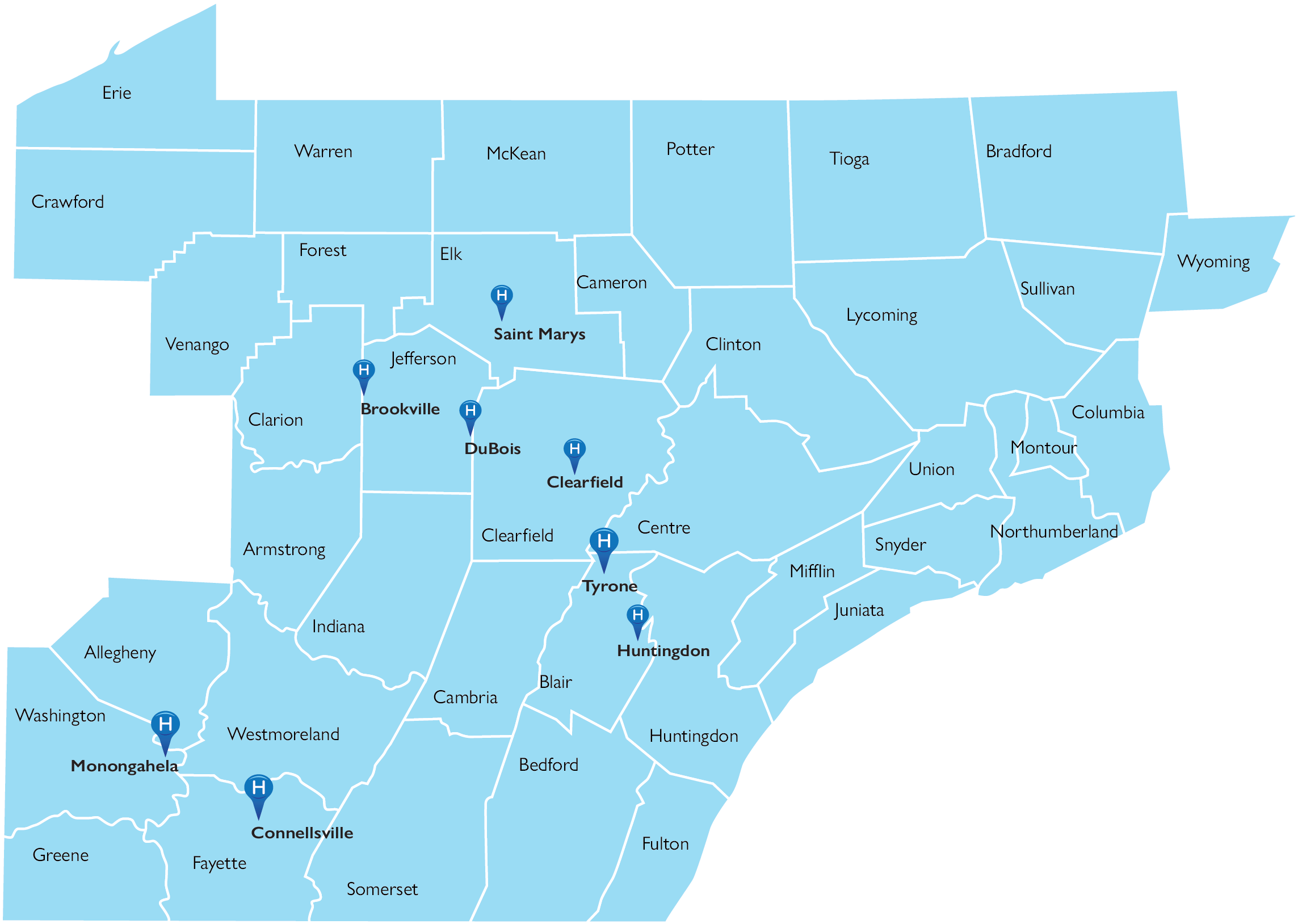 39 Counties of Penn Highlands Healthcare