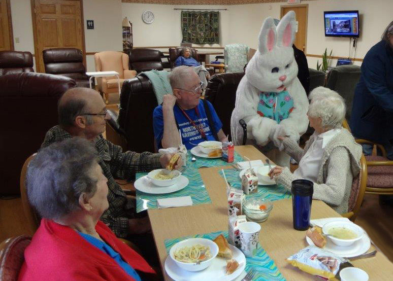 easter bunny at adult day 2015