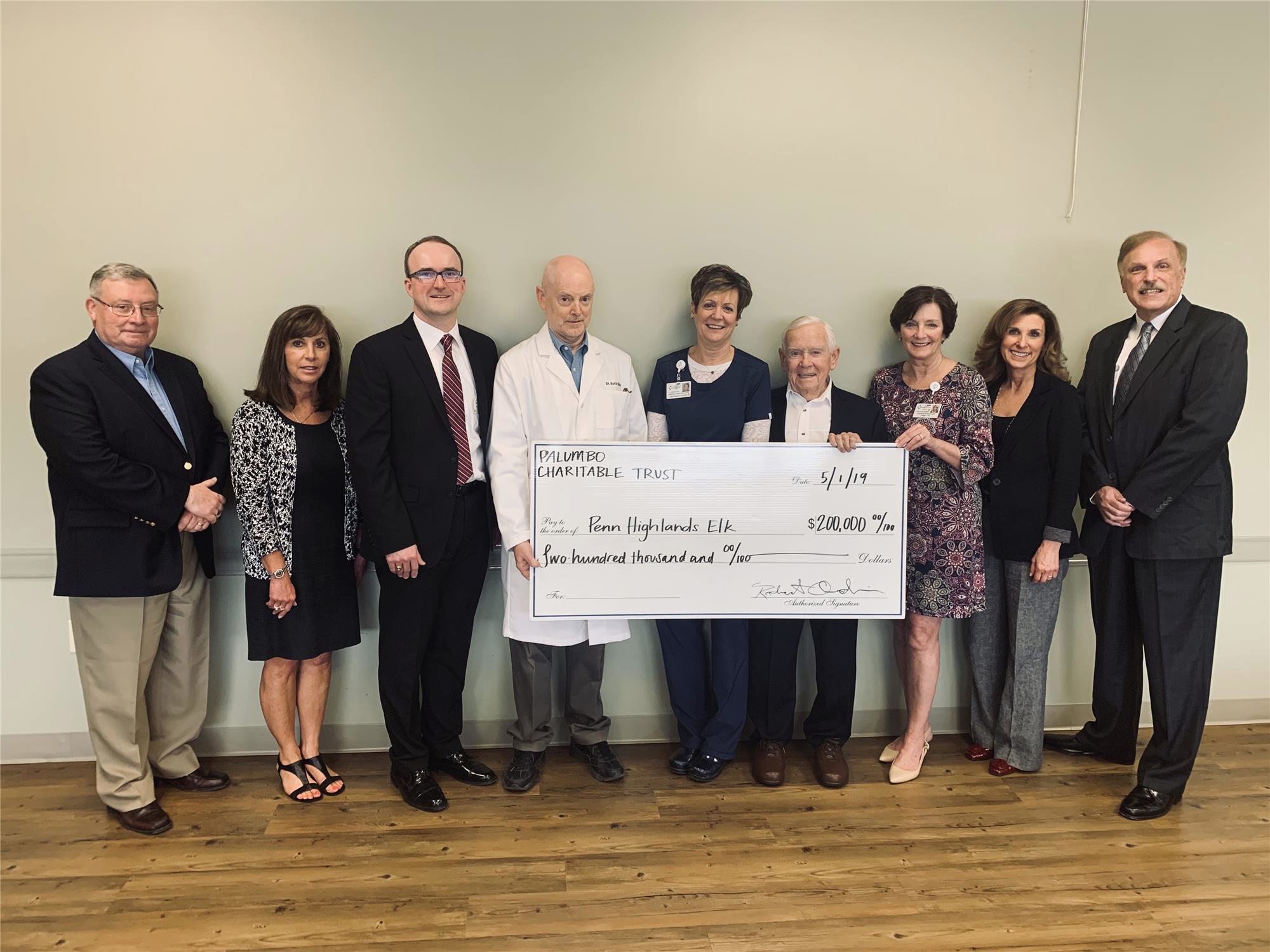 Penn Highlands Elk recently was awarded $200,000 from the A.J. and Sigismunda Palumbo Charitable Trust